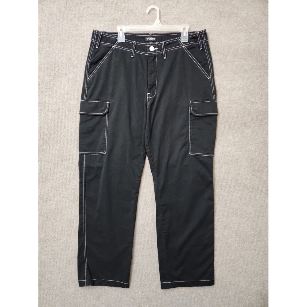 True Religion Cargo Pants Mens 36x31 Black 32 Utility Workwear